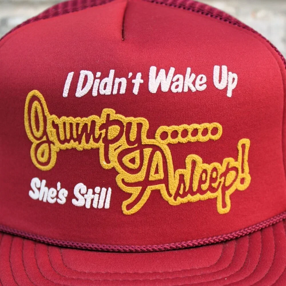 Retro Trucker Hat Comical Double Snapback